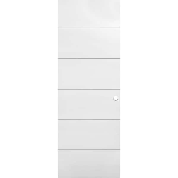 Masonite 28 in. x 80 in. Melrose Primed Hollow Core Composite Interior Door Slab with Bore