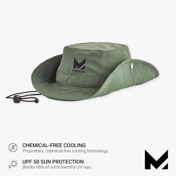 Mission Unisex 1 Size Fits Most Bronze Green Cooling Bucket Hat