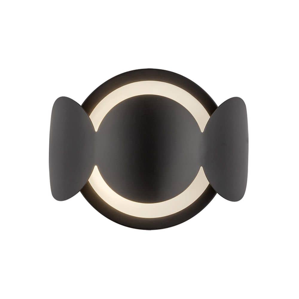 Ciel 10-in 1 Light 40-Watt Black/Opal Glass Wall Sconce price history on PriceWatchPro