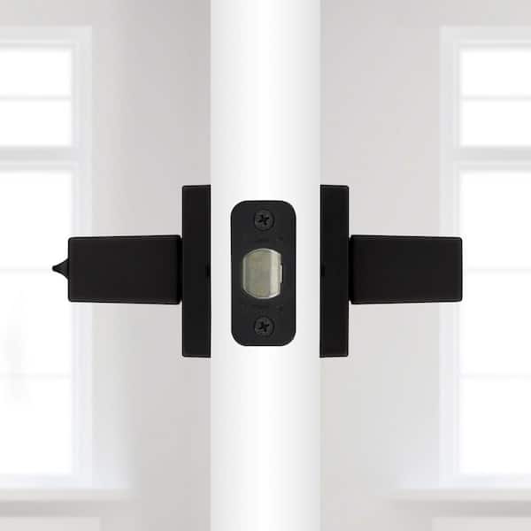 IFUJI squareTRAY 三度黒 Kwikset Singapore Square Matte Black Keyed Entry Door Handle with