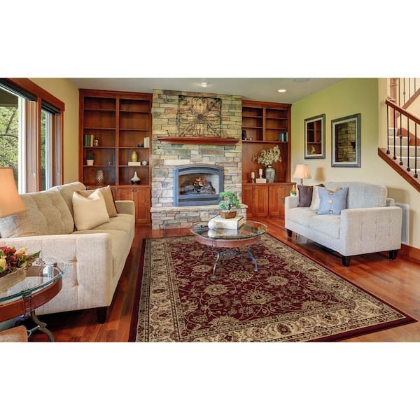 Ankara Mahal Red 8 ft. x 11 ft. Area Rug