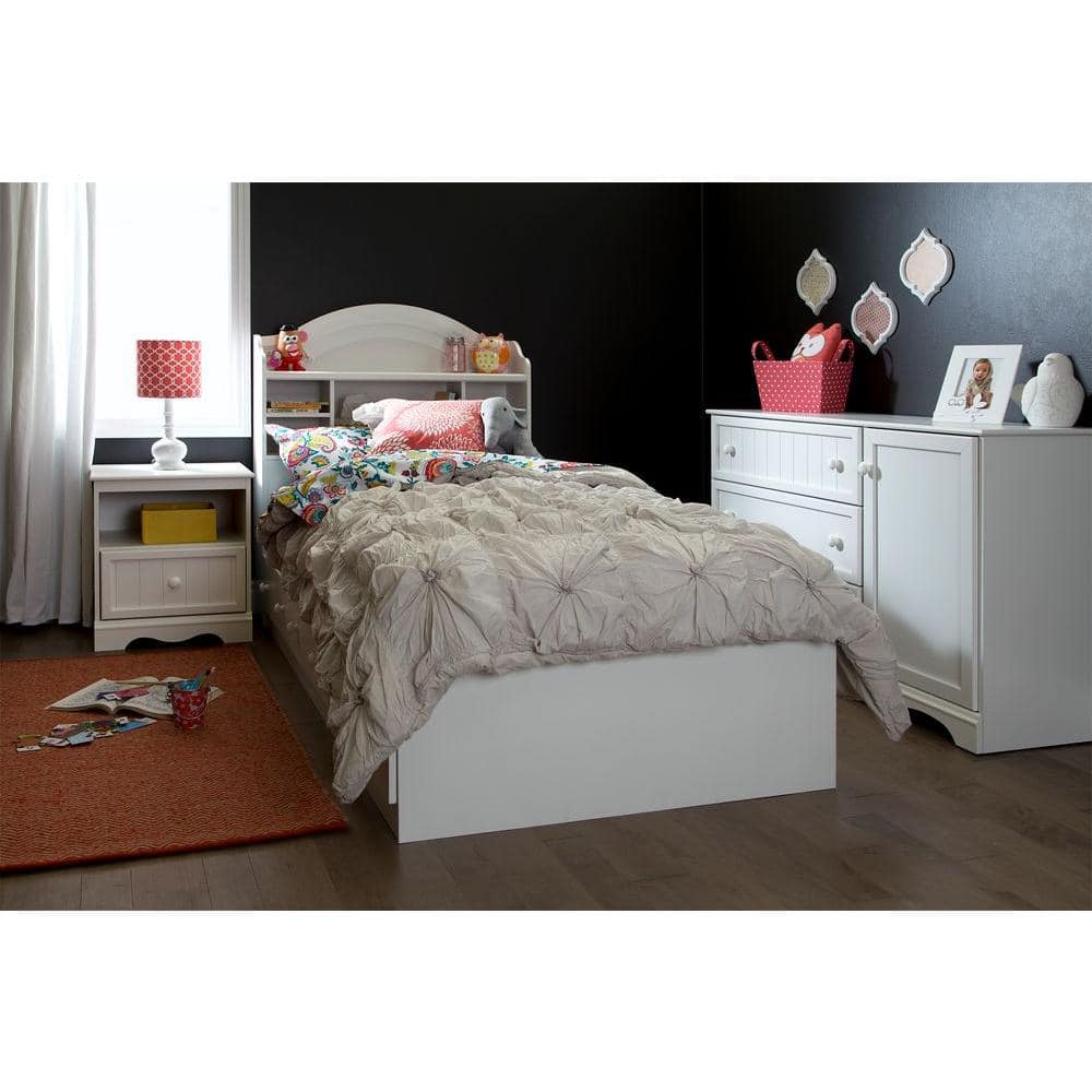 Savannah Cottage-Style 3-Drawer Combo Dresser in Pure White