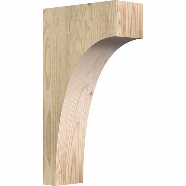 Ekena Millwork 4 in. x 10 in. x 18 in. Douglas Fir Huntington Rough Sawn Corbel