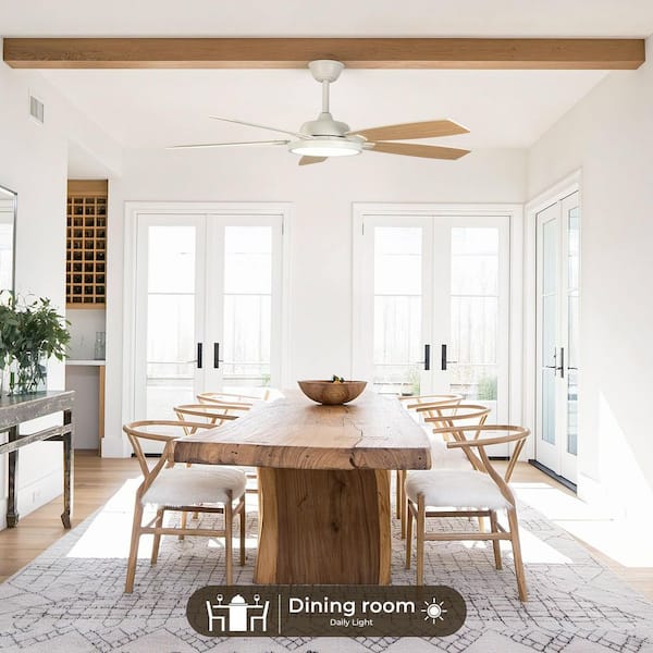 fランボール TOZING 52 in. Indoor Wood Low Profile Propeller Flush Mount