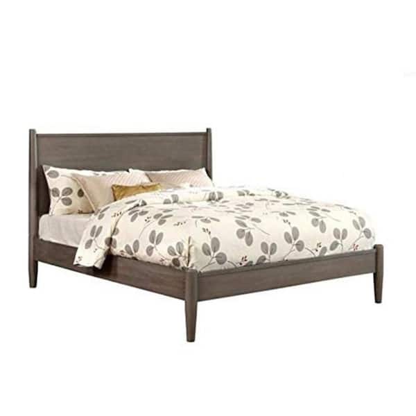 Unbranded Ernest Gray Wood Frame King Platform Bed