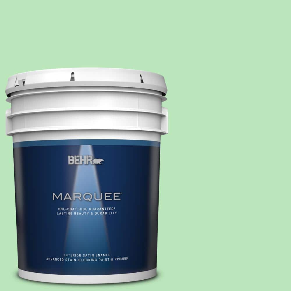 BEHR MARQUEE 5 gal. P3903 Mint Parfait Satin Enamel Interior Paint