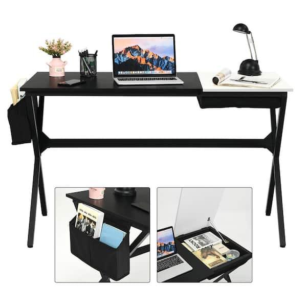 Black computer desk with store printer shelf hw53469 wc