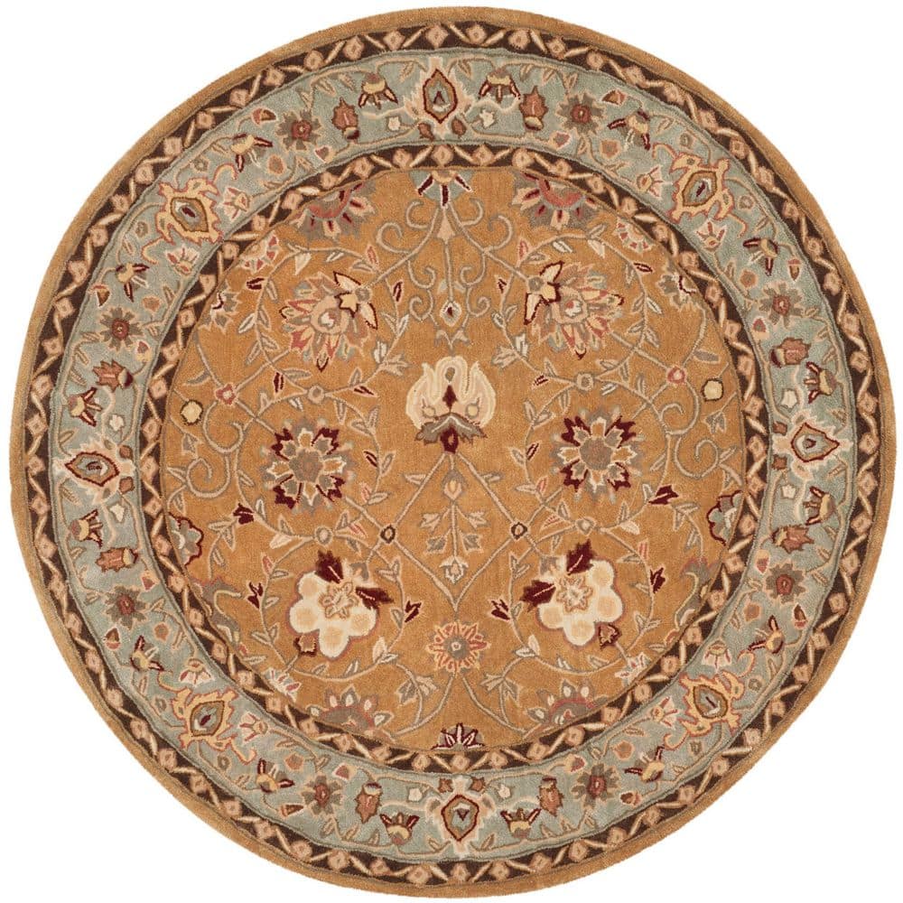 Total Performance 6 ft. x 6 ft. Copper/Moss Floral Oriental Round Area Rug price history on PriceWatchPro