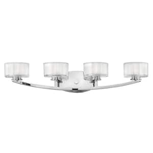 Meridian 29.0 in. 4-Light Chrome Vanity Light