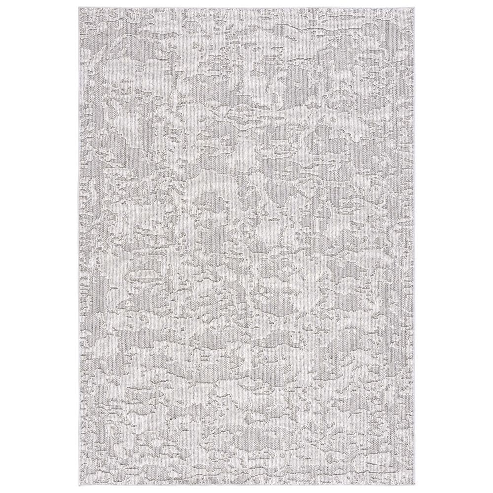 Elevate Boho-Chic 9' x 12' Gray/Light Gray Reversible Indoor/Outdoor Rug