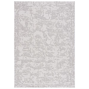 Global Gray/Light Gray 9 ft. x 12 ft. Abstract Indoor/Outdoor Area Rug