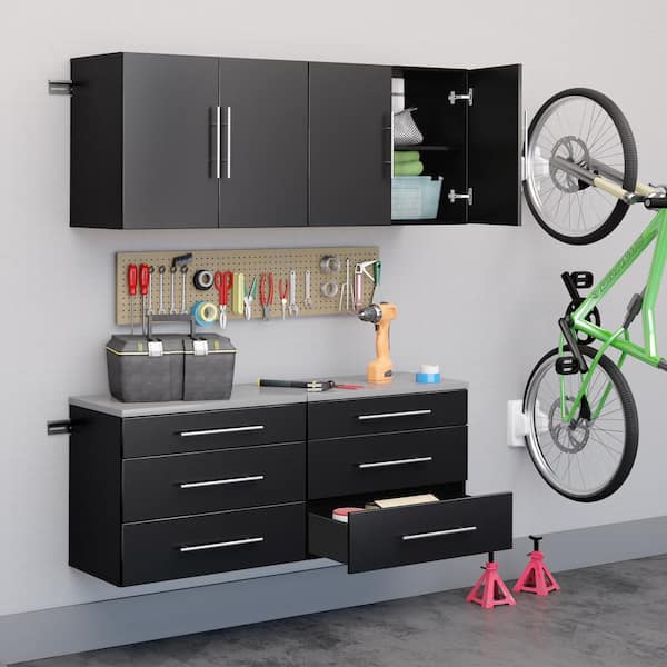 HangUps 30 in. W x 24 in. H x 16 in. D 3-Drawer Base Storage Cabinet in Black (1-Piece)