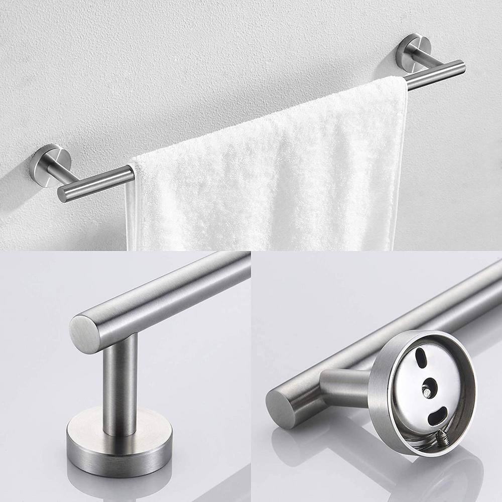 Brushed Nickel 3-Piece Stainless Steel Bathroom Hardware Set