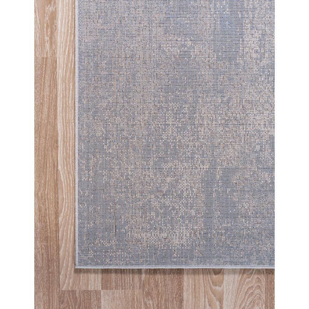 Blue Medallion Synthetic Reversible 6' x 9' Area Rug