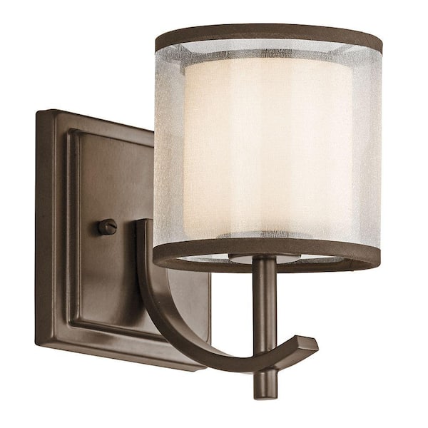 Hampton Bay 1-Light Mission Bronze Wall Sconce
