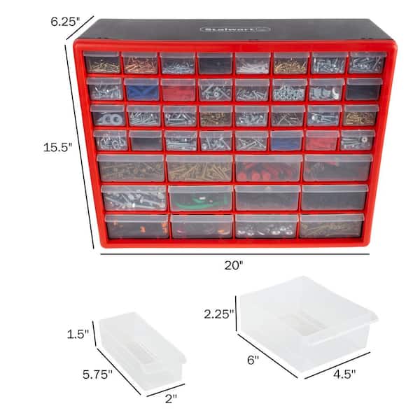 41 Drawer Plastic Parts Tool Storage Hardware and Craft Cabinet, Black -  China Wall Mount Hardware Boxes and Drawer Parts Organizer price