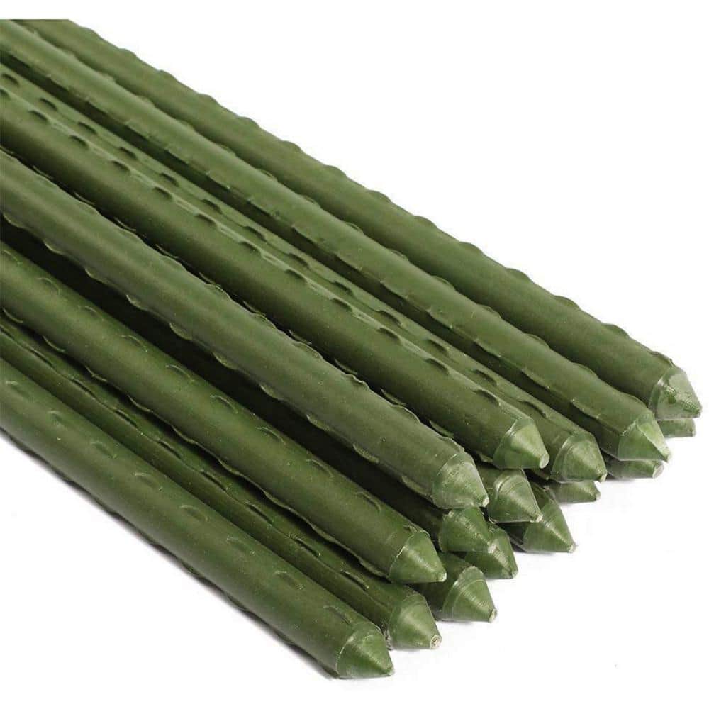 7/9 in. Dia x 94 in. H Sturdy Steel Garden Stakes Plastic Coated Plant Stakes for Climbing Plants (20-Pack) price history on PriceWatchPro