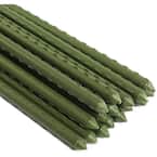 2/5 in. Dia x 24 in. H Sturdy Steel Garden Stakes Plastic Coated Plant Stakes for Climbing Plants (10-Packs)