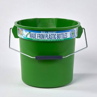 3.5 Gal. Green Round 14 Qt. Utility ECO Bucket 100% Made from Recycled Water Bottles