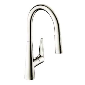 Talis S Single-Handle Pull Down Sprayer Kitchen Faucet with QuickClean in Polished Nickel