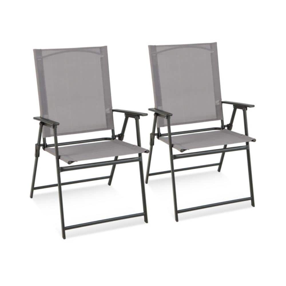 Patio Folding Chairs Set of 2 Outdoor Dining Chairs with Armrests price history on PriceWatchPro