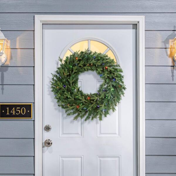 cordless wreath with timer