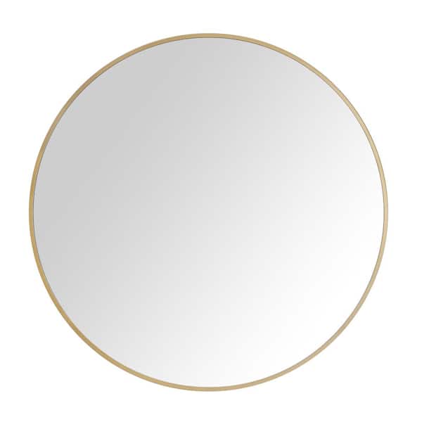 Avanity Avon 24 in. W x 24 in. H Round Stainless Steel Framed Wall Bathroom Vanity Mirror in in Brushed Gold
