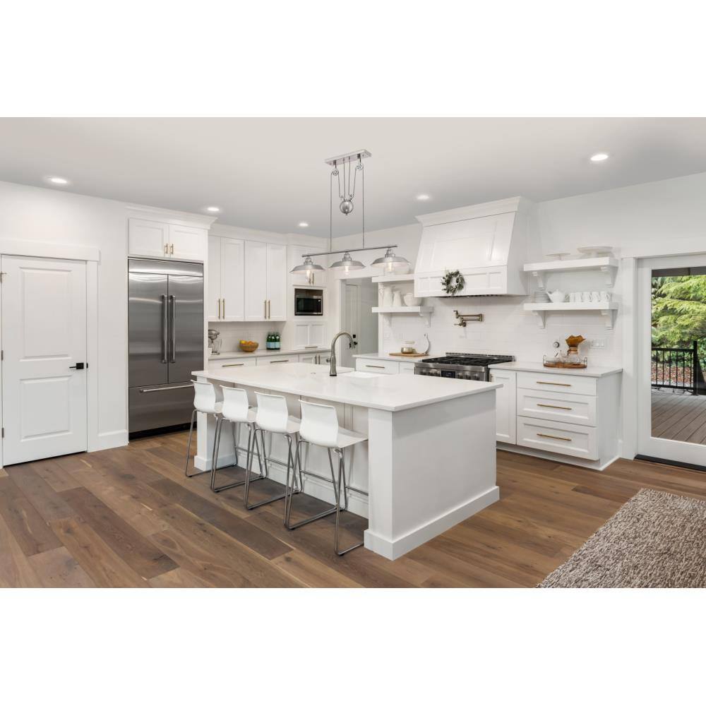 Brushed Nickel 3-Light Industrial Island Pendant