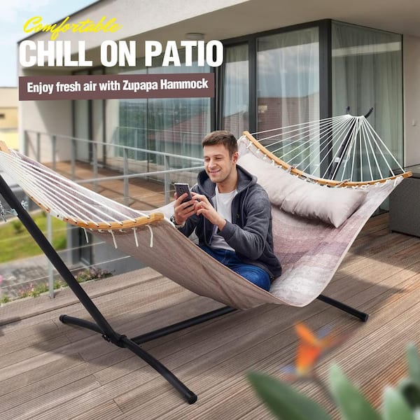 テーブル・チェア・ハンモック WANTKEY CAMP WANTKEY CNT25 AFAIF 115 in. Space-Saving Patio Hammock with Stand