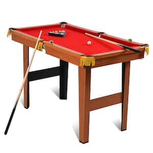 48 ft.  ft.  Mini Table Top Pool Table Game Billiard Set Cues Balls Gift Indoor Sports
