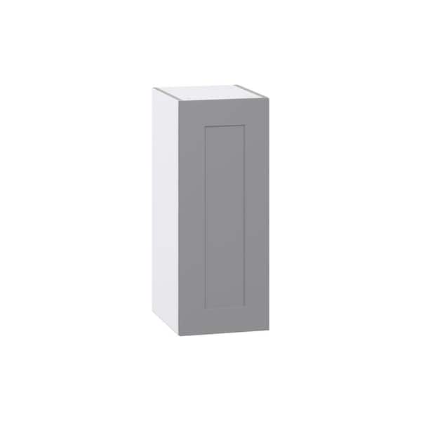 J COLLECTION Roseland 12 in. W x 14 in. D x 30 in. H Assembled Shaker Wall Kitchen Cabinet in Slate Gray
