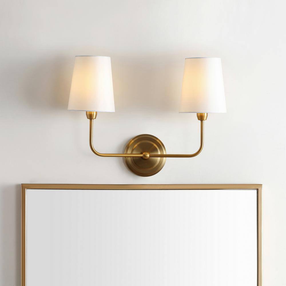Ezra Brass Gold Adjustable Arm Wall Sconce