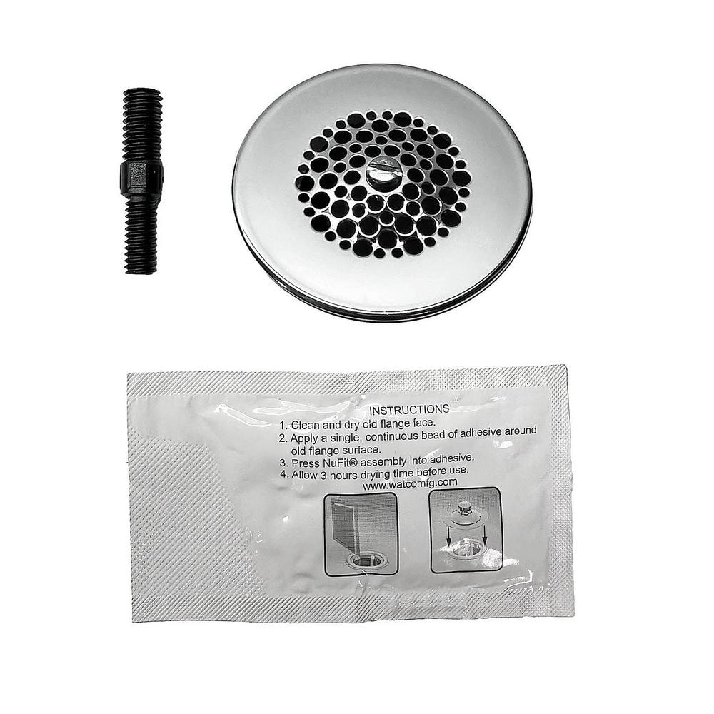 3/8 in. to 5/16 in. SimpliQuick Tub Fix Hair Catcher with Grid, Silicone and Combo Pin in Chrome price history on PriceWatchPro