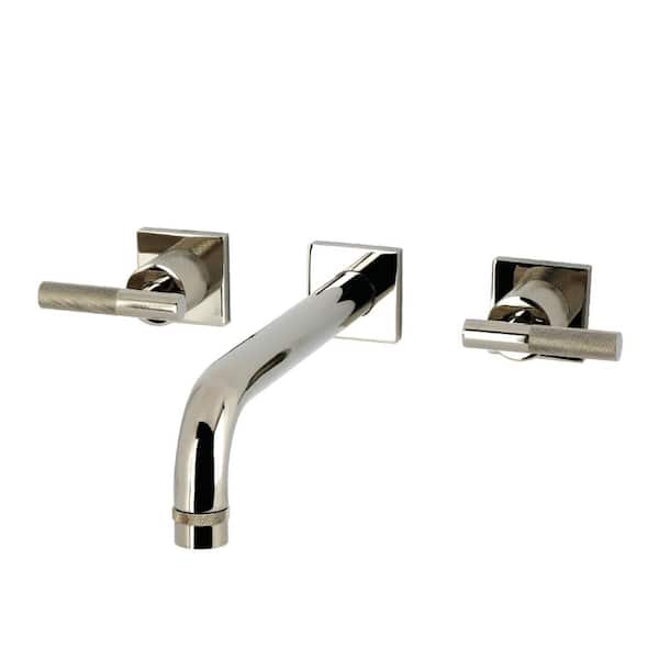 Convergent 2-Handle Wall Mount Roman Tub Faucet in Polished Nickel