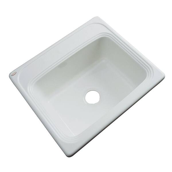 Thermocast Wellington Drop-In Acrylic 25 in. 0-Hole Single Bowl Kitchen Sink in Ice Grey