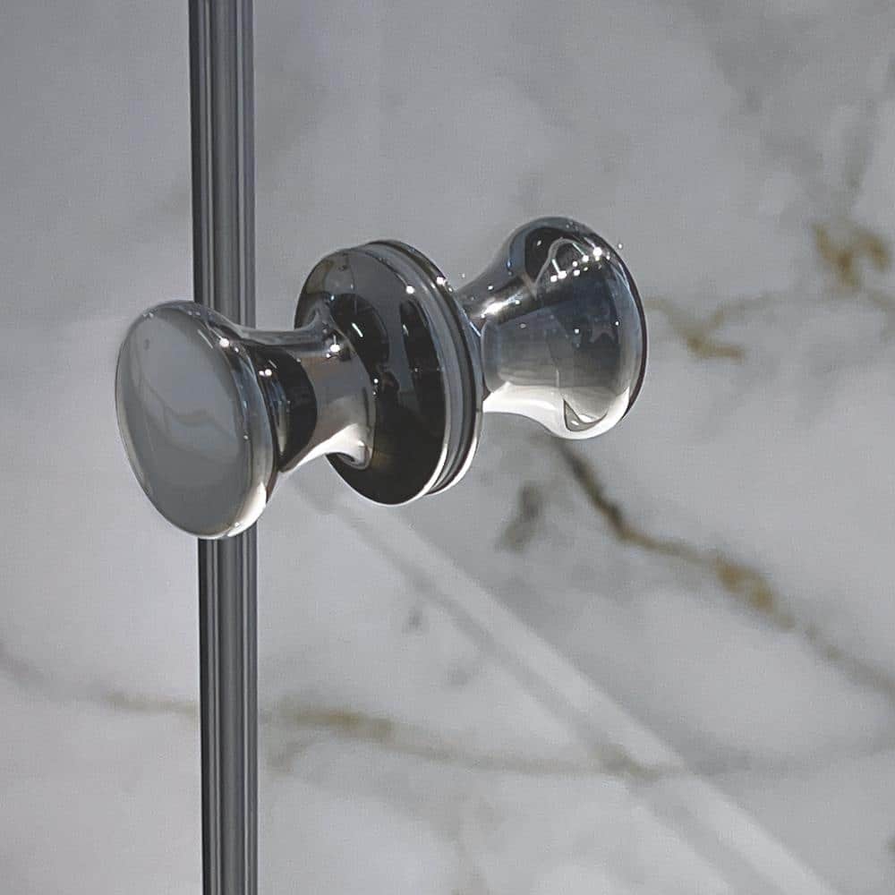 Lyna 24 x 70 Polished Chrome Frameless Pivot Shower Door