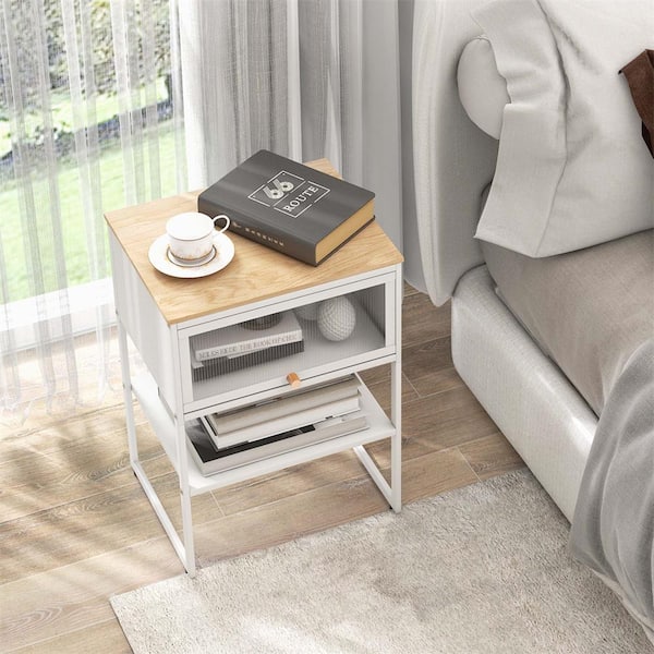 White 16 in. W Nightstand