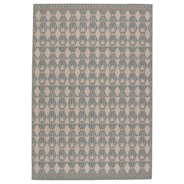 Jaipur Living Mahaba Maji Sea Green/Beige 2 ft. x 3 ft. Geometric Rectangle Area Rug