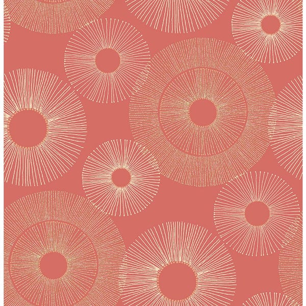 Kenneth James Eternity Coral Geometric Paper Strippable Roll Wallpaper (Covers 56.4 sq. ft.)