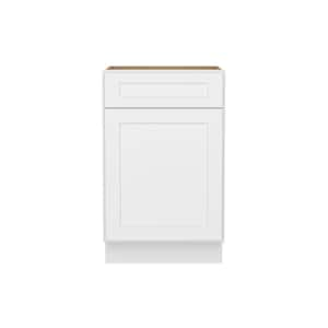 Easy-DIY 21 in. W x 24 in. D x 34.5 in. H Ready to Assemble Drawer Base Kitchen Cabinet in Shaker White with 1-Door