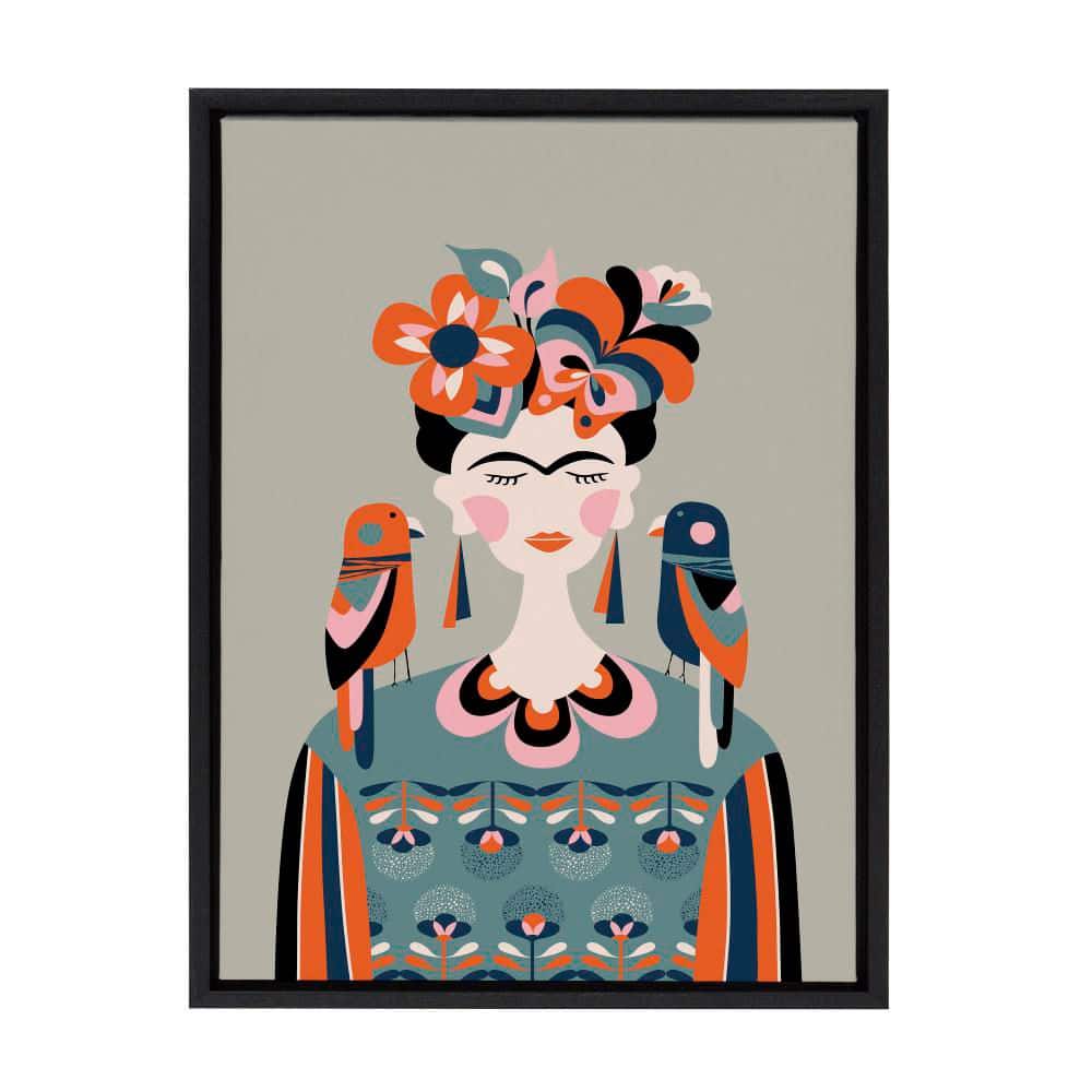 "Sylvie ""MCM Frida Kahlo"" by Rachel Lee of My Dream Wall People Framed Art Print 24 in. x 18 in." price history on PriceWatchPro