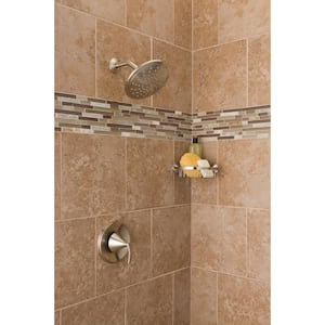 Glyde Posi-Temp Rain Shower Single-Handle Shower Only Faucet Trim Kit in Brushed Nickel (Valve Not Included)