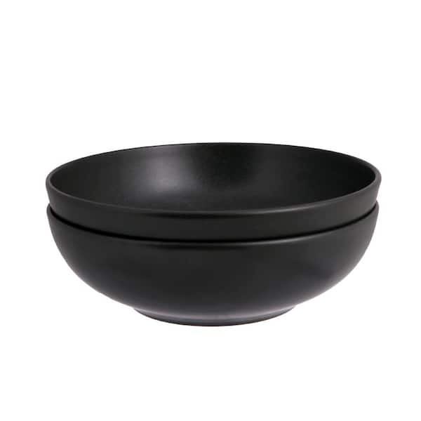 Large Black Crystal Classic 1400ml SaLad Bowl and Lid 250mm dia 80mm depth  - Starlight Packaging