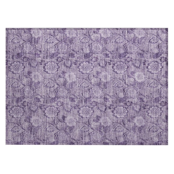 Chantille Machine Washable Indoor/Outdoor Abstract ACN1939 Plum 2 ft. x 3 ft. Accent Rug
