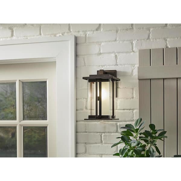 Home Decorators Collection LED Antique Bronze Exterior Wall Lantern Sconce 