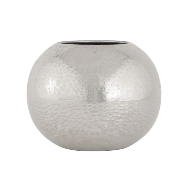 Unbranded Lawton Aluminum 4.25 in. Decorative Vase in Nickel - Small