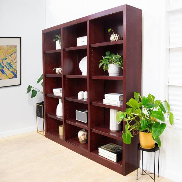 フクれいみシェルフ Concepts In Wood 72 in. Cherry Wood 15-shelf Standard Bookcase