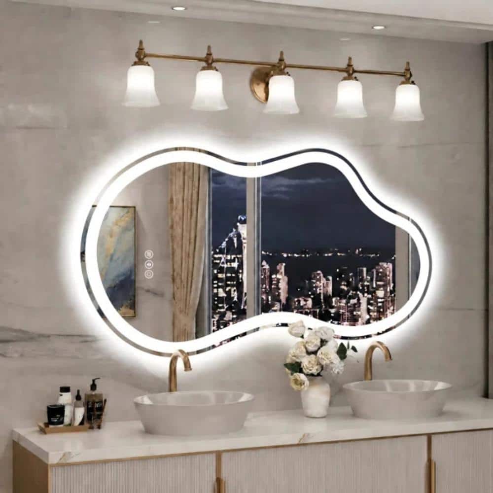 UL Certified Asymmetrical Frontlit&Backlit LED Bathroom Vanity Mirror price history on PriceWatchPro