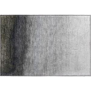 Mayfield Premium Machine Washable Abstract AMF2012 Silver 2 ft. x 3 ft. Accent Rug