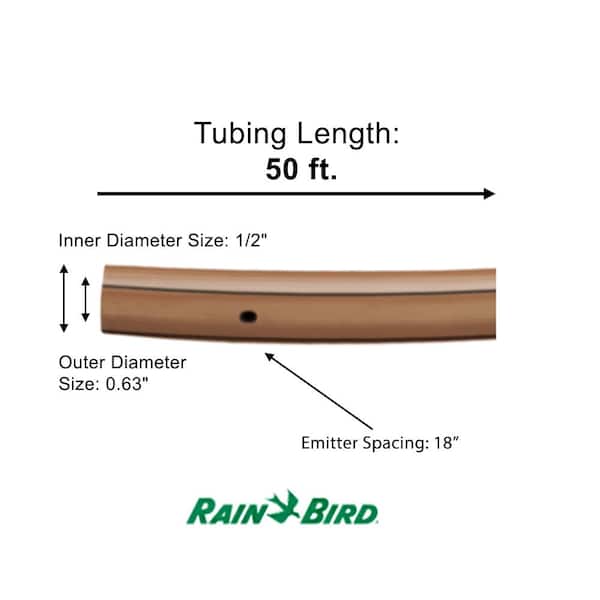 1/2 in. x 50 ft. Drip Emitter Tubing with 18 in. Spacing